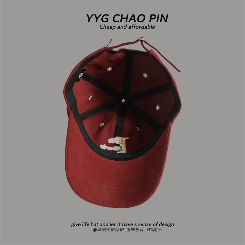Letter Cap Embroidered Baseball
