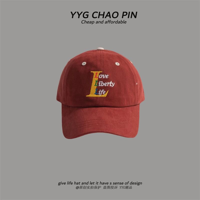 Letter Cap Embroidered Baseball