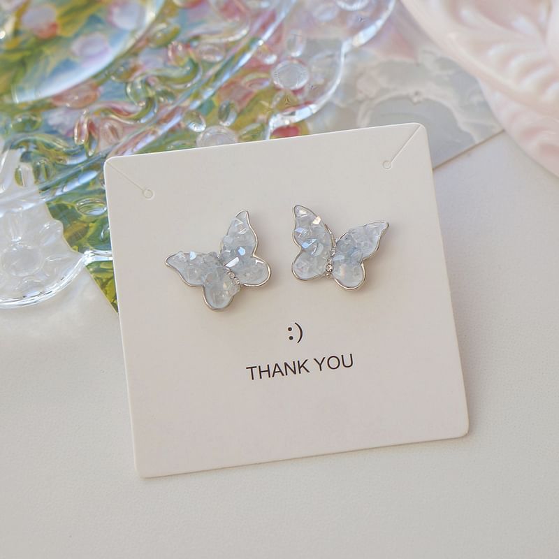 Earring Ear Crystal Clip-On / Butterfly Stud Faux