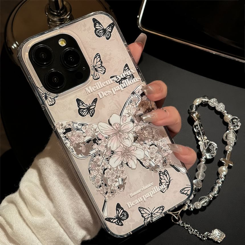 Phone Set Butterfly / Strap Case