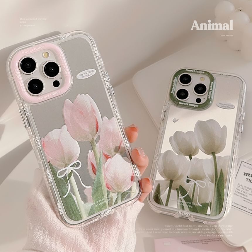 Mirrored Case Phone Tulip