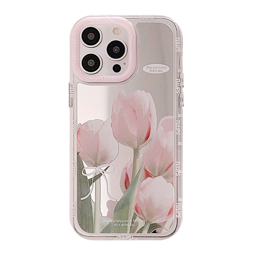 Mirrored Case Phone Tulip
