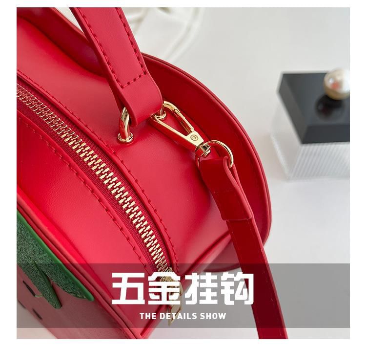 Bag Crossbody Leather Strawberry Faux