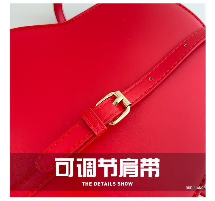 Bag Crossbody Leather Strawberry Faux