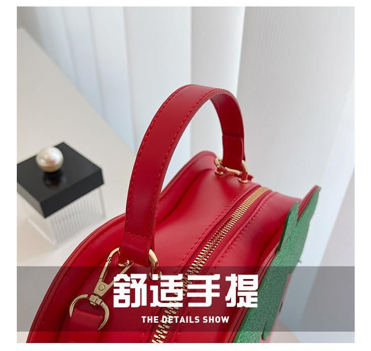 Bag Crossbody Leather Strawberry Faux