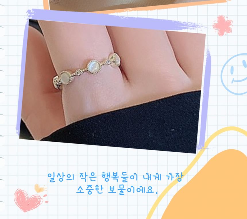 Ring Rhinestone Designs) Alloy Open Faux Gemstone (Various