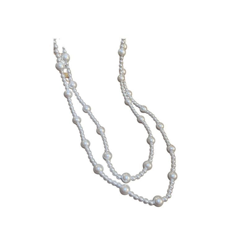 Layered Pearl Floral (Various Designs) Necklace / Faux