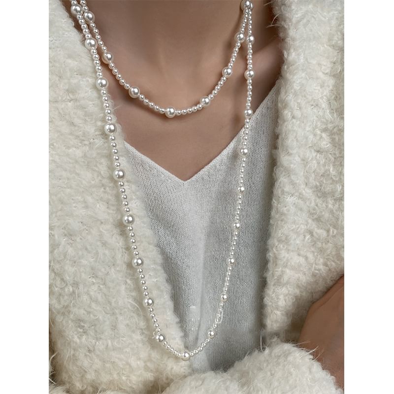 Layered Pearl Floral (Various Designs) Necklace / Faux