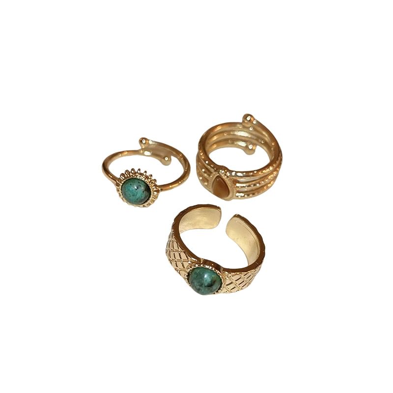 Ring Turquoise (Various Open Alloy Faux Designs)