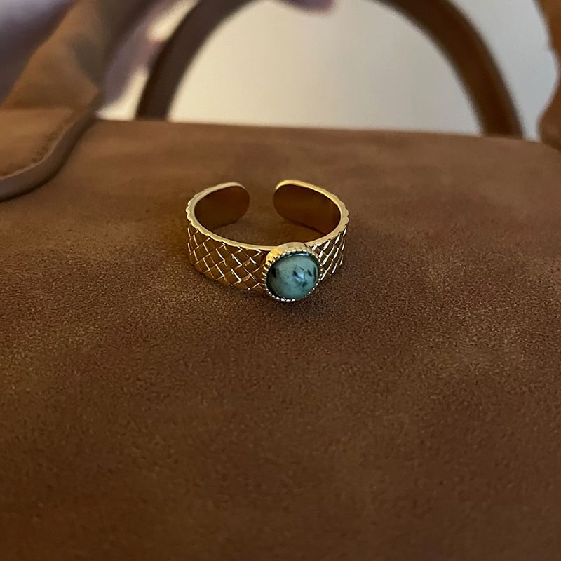 Ring Turquoise (Various Open Alloy Faux Designs)