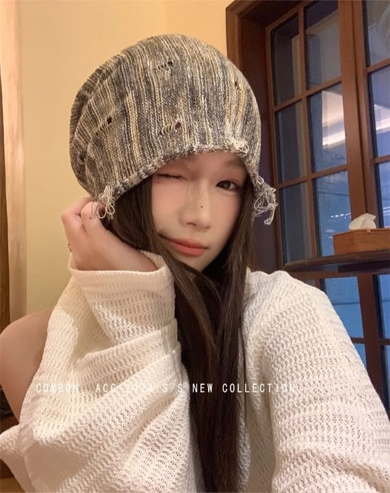 Beanie Distressed Frayed