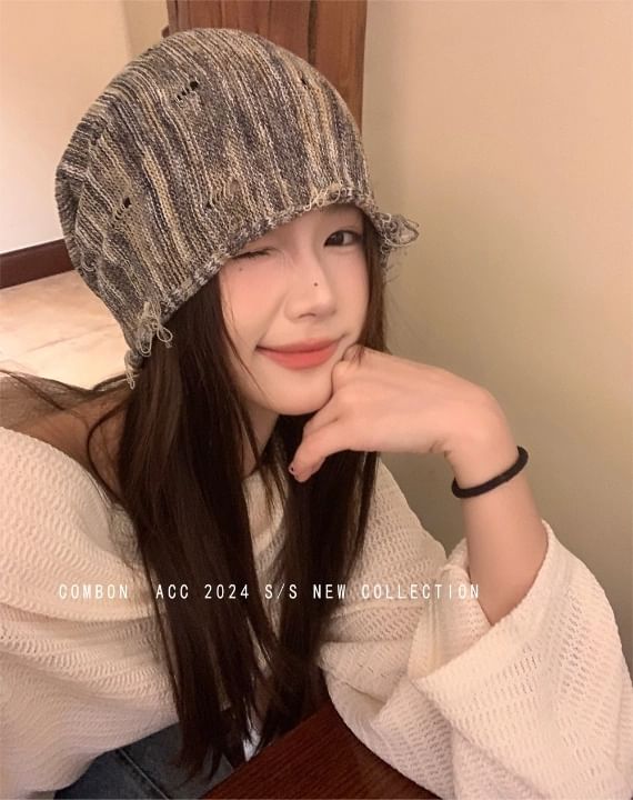 Beanie Distressed Frayed
