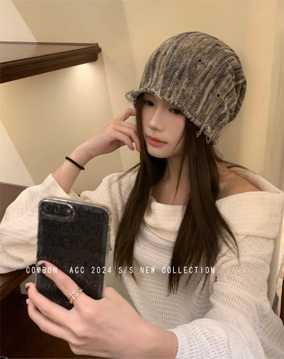 Beanie Distressed Frayed