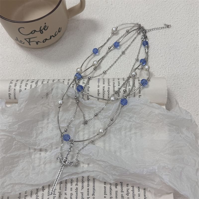 Cross Necklace Layered