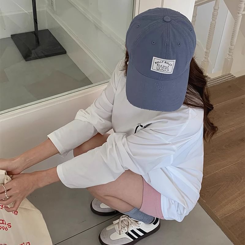 Cap Baseball Applique Distressed