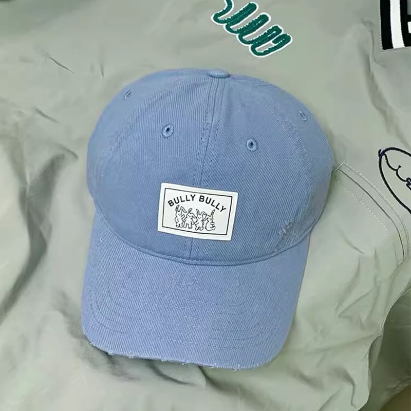 Cap Baseball Applique Distressed