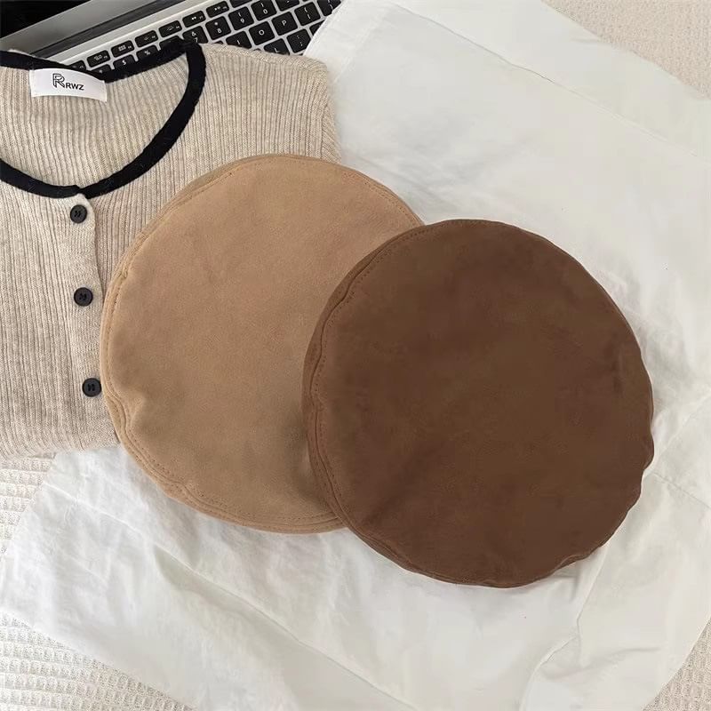 Beret Faux Belted Suede
