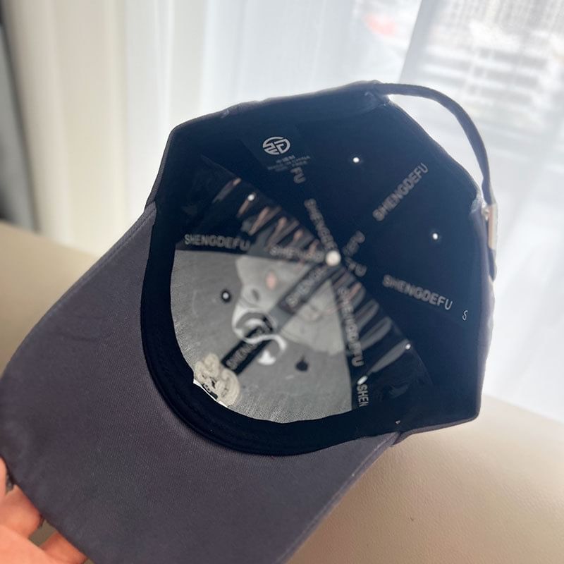 Cap Distressed Baseball Embroidered Lettering