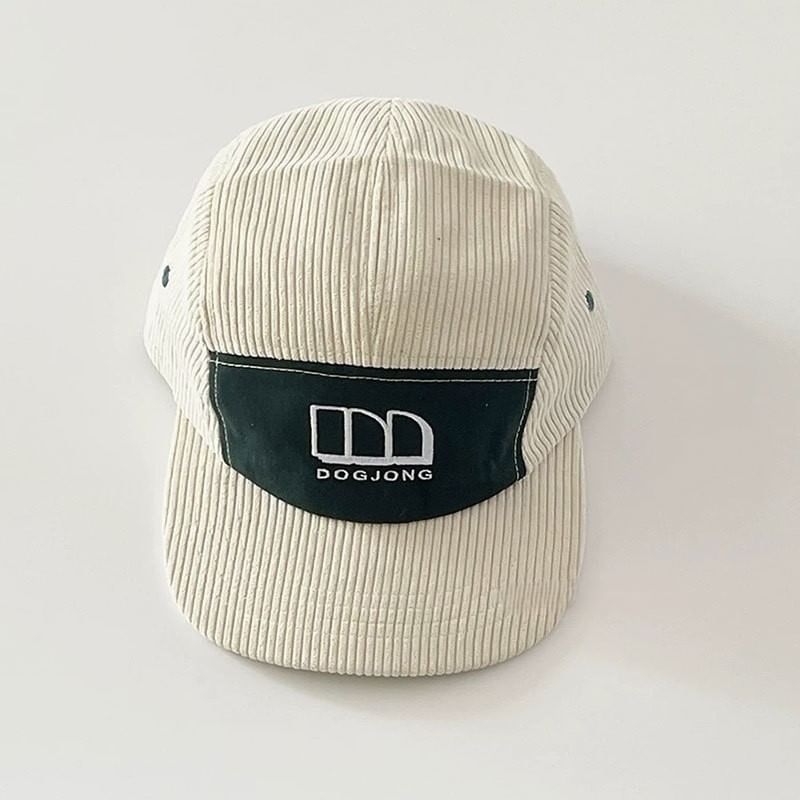 Baseball Embroidered Panel Corduroy Lettering Cap