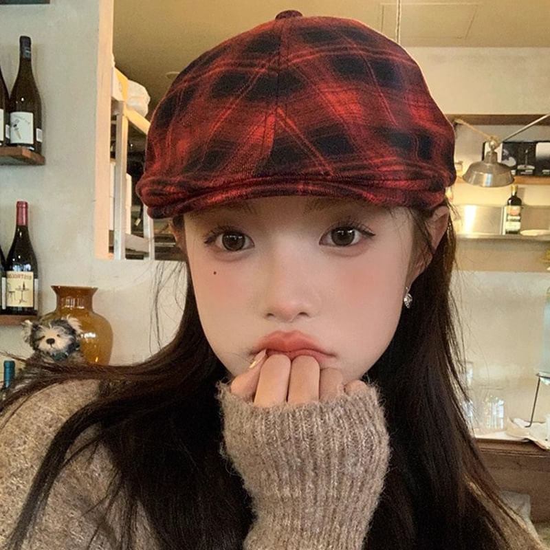 Plaid Cap Flat