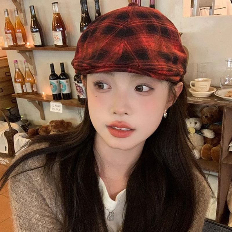 Plaid Cap Flat
