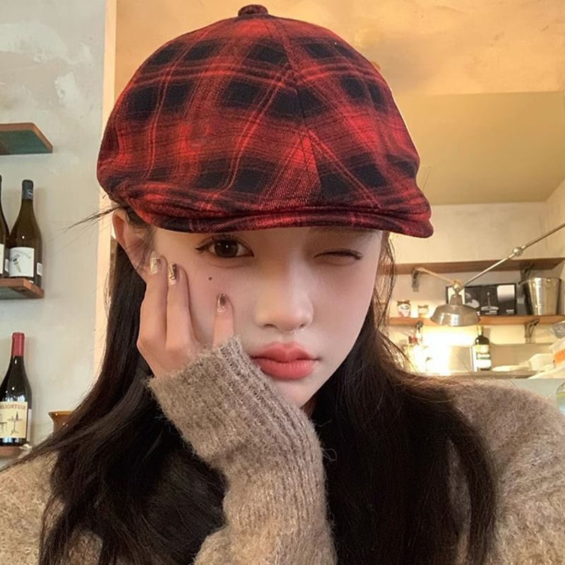Plaid Cap Flat