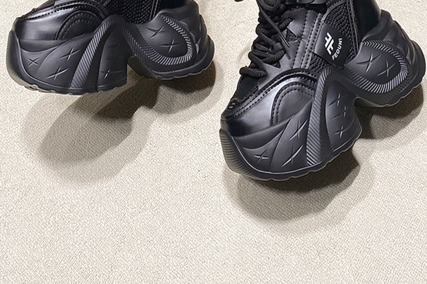 Sneakers Platform Mesh Hidden Panel Wedge