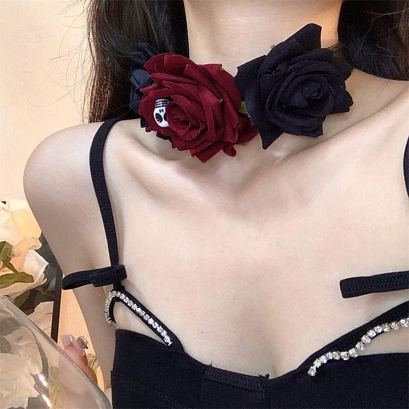 Designs) Choker Fabric (Various Halloween Rose