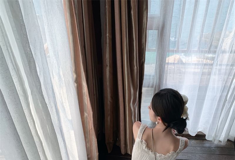 Sleeveless A-Line Button Dress Maxi Slit Plain