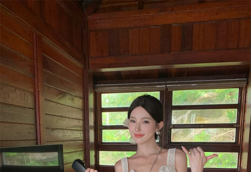 Sleeveless A-Line Button Dress Maxi Slit Plain