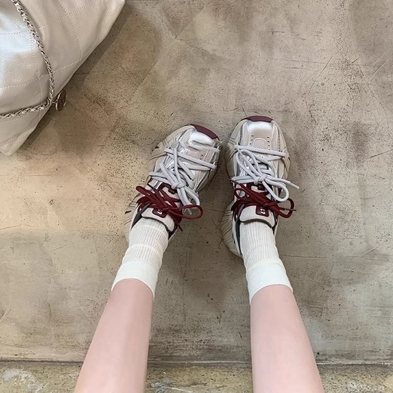 Platform Sneakers Lace-Up