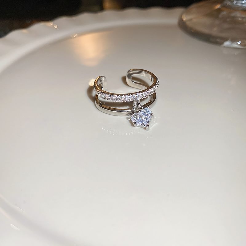 Rhinestone Ring Alloy (Various Designs)