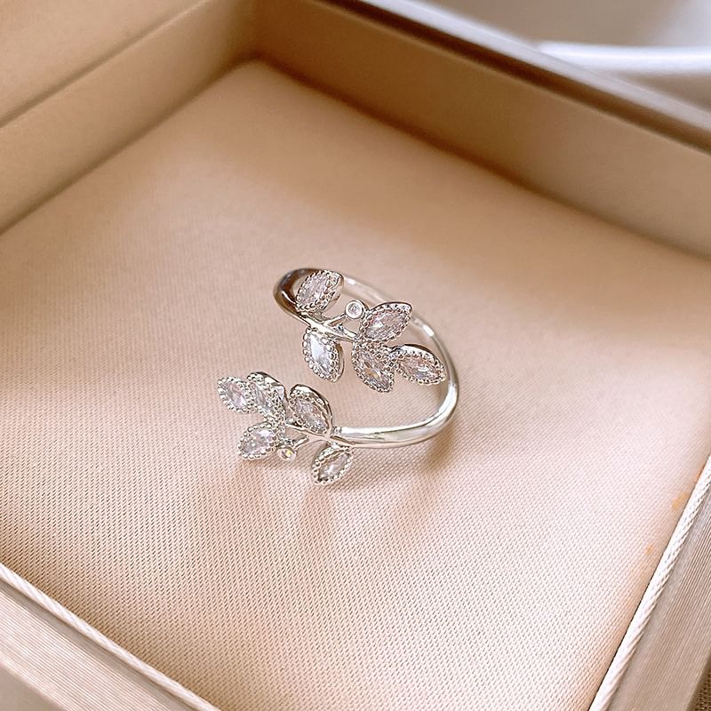 (Various Ring Designs) Alloy Open Rhinestone