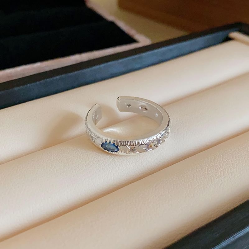 (Various Ring Designs) Alloy Open Rhinestone