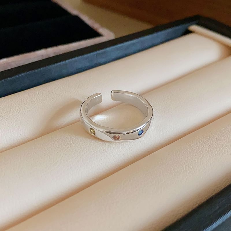 (Various Ring Designs) Alloy Open Rhinestone