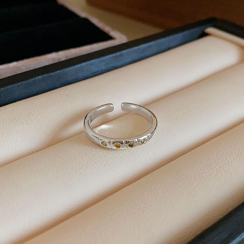 (Various Ring Designs) Alloy Open Rhinestone