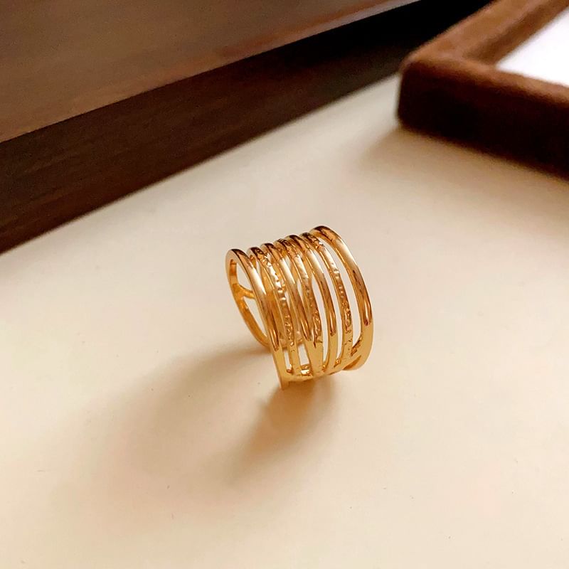 Alloy / Layered (Various Ring Open Designs) Rhinestone