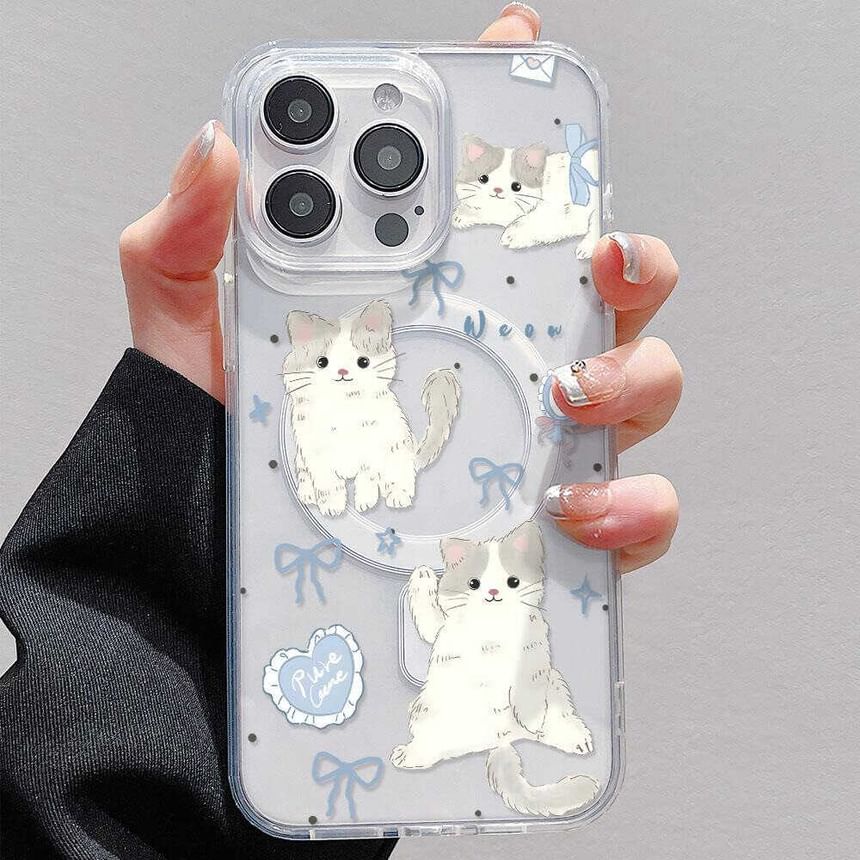 MagSafe) Case with Magnetic Phone Cat (Compatible