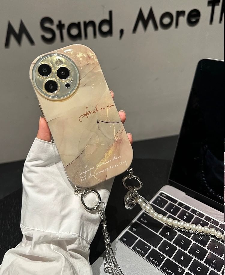 Phone Marble Lanyard Print Case