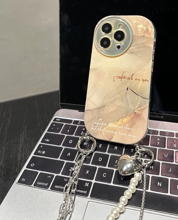 Phone Marble Lanyard Print Case