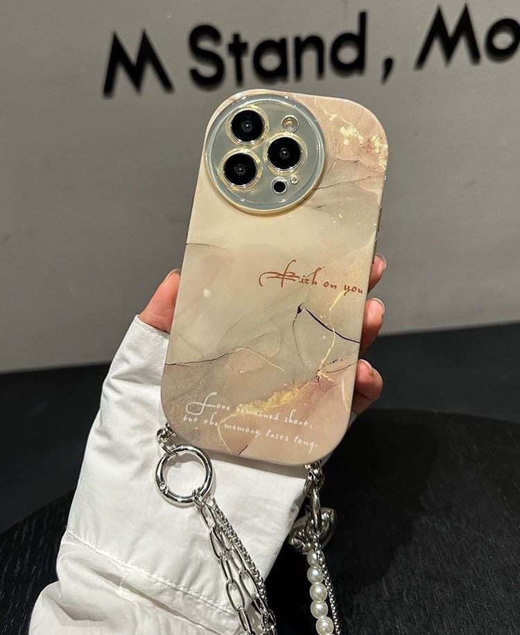 Phone Marble Lanyard Print Case