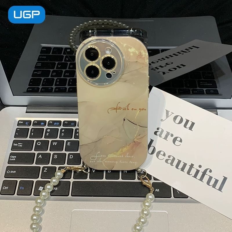 Phone Marble Lanyard Print Case