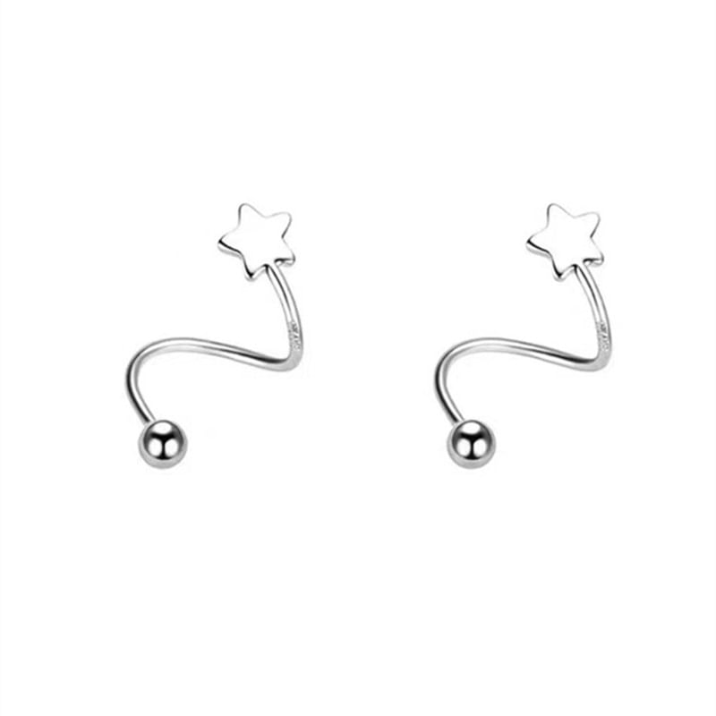 Jacket Heart Bead Star / Ear Alloy