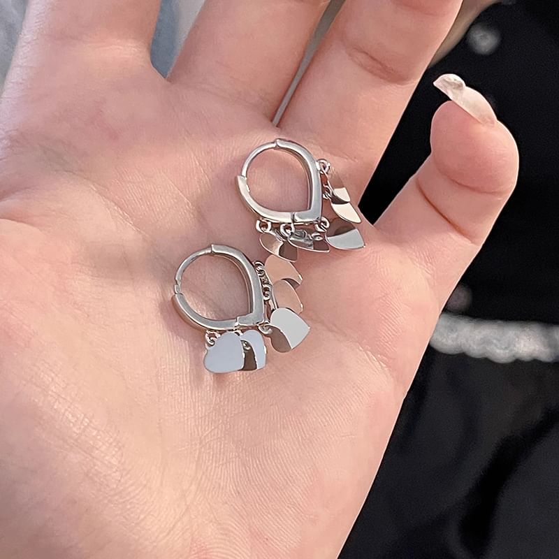 Alloy Earring Heart Drop