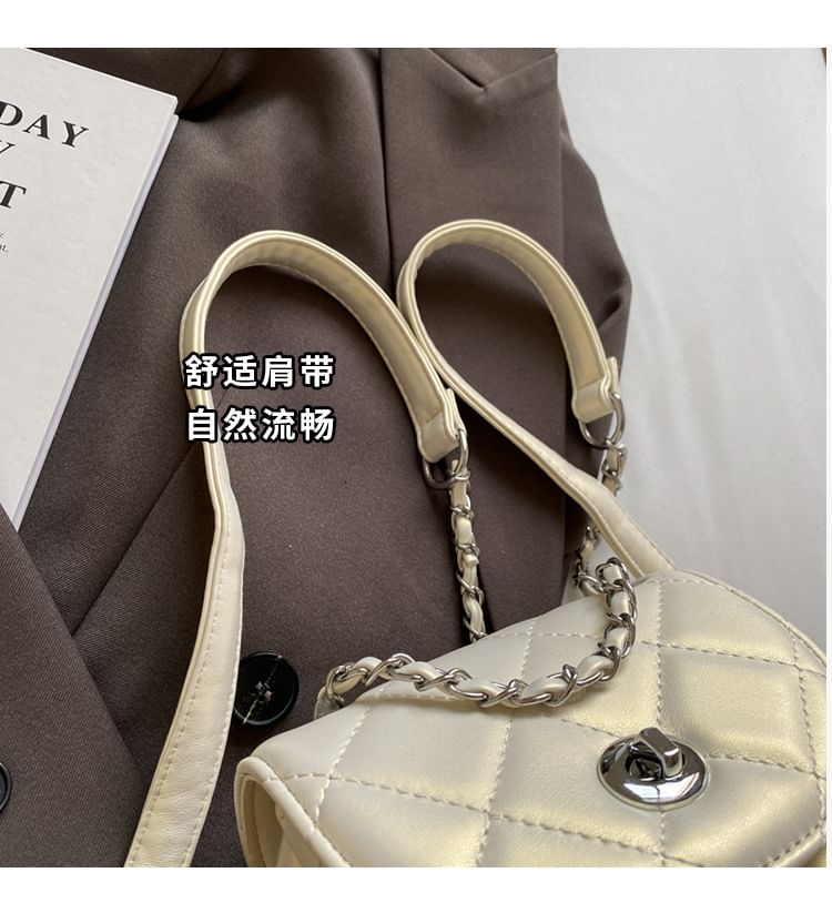 Drawstring Backpack Flap Quilted