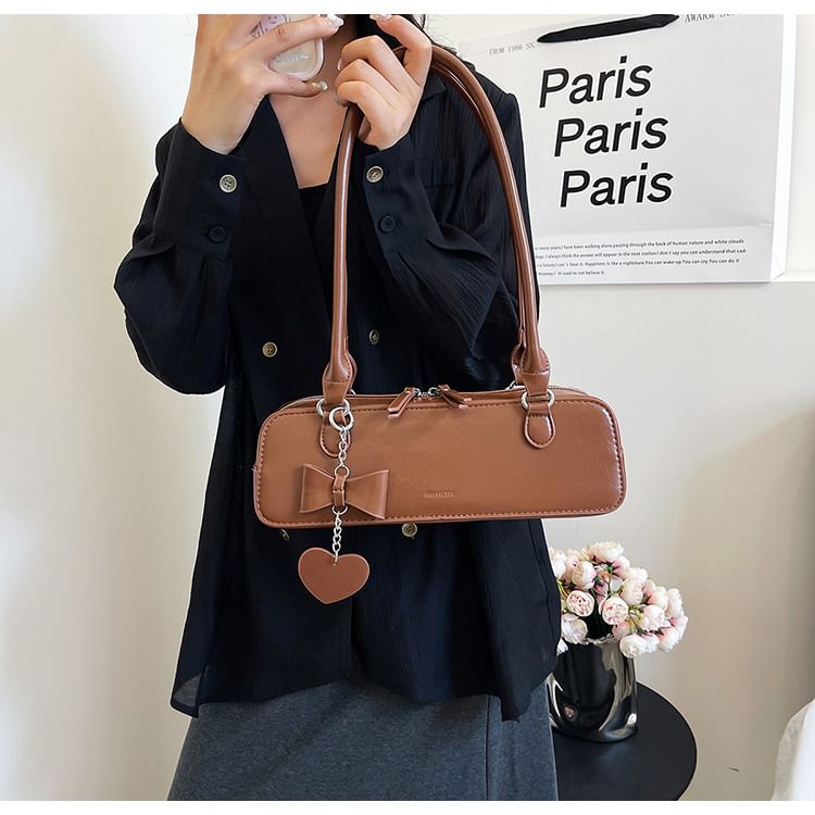 Faux Shoulder Leather Bag