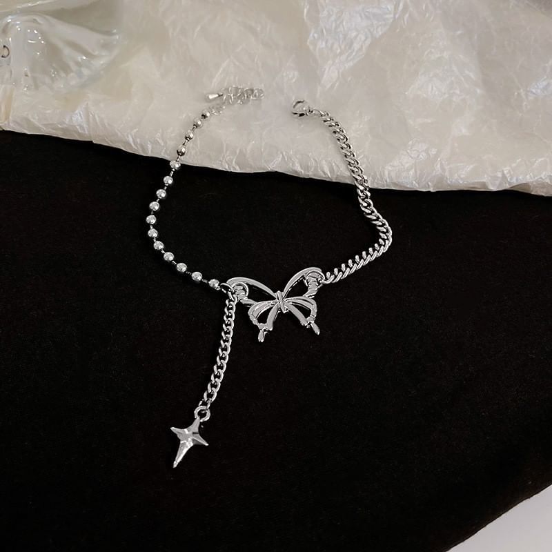 / Beaded Butterfly Rhinestone Bracelet