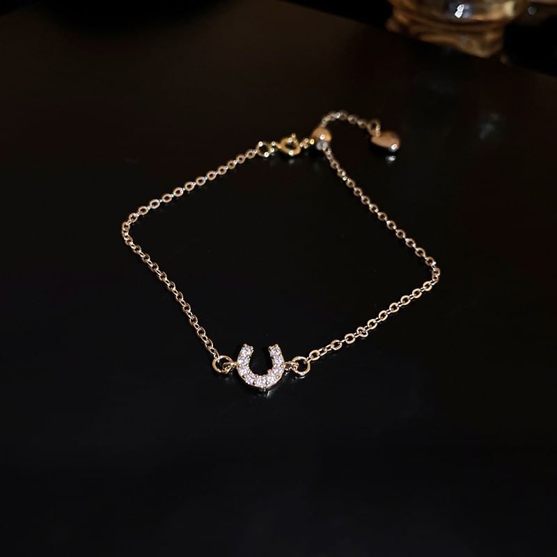 Beaded Bracelet Gemstone Rhinestone /