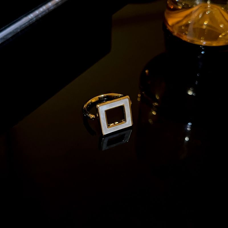 Geometric / Rhinestone Ring Open