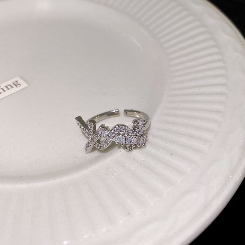 Geometric / Rhinestone Ring Open